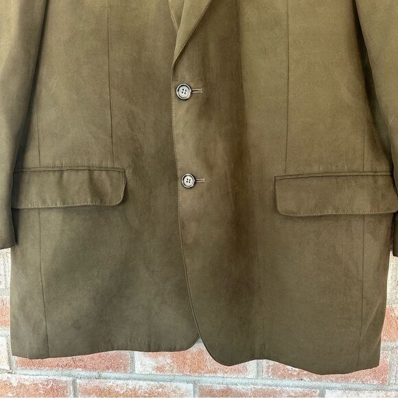 Jos. A. Bank Sport Coat Blazer Brown Suede Men’s 46 R 2 Button - Picture 3 of 12